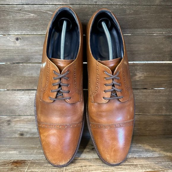 Mens Cole Haan Grand.Os Brown Leather Cap Toe Brogue Dress Oxfords Size 12 M GUC - Picture 3 of 7